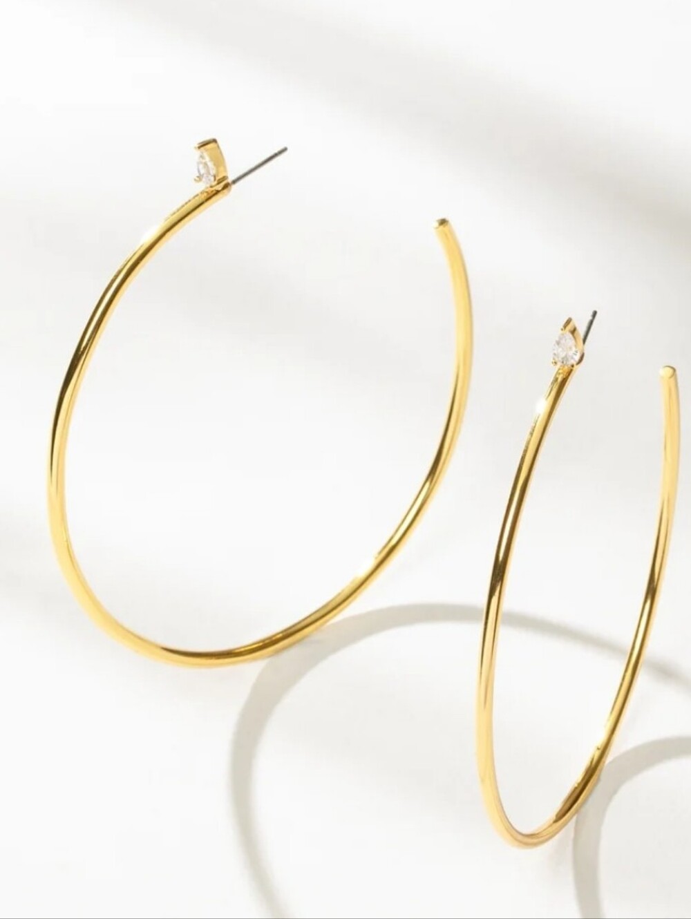 Uncommon James Touch of Fem Hoop Gold Earrings NWT